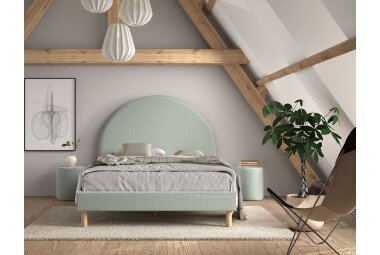 Polsterbett mit Hocker Karlotta 147x212x132 Holzwerkstoff...