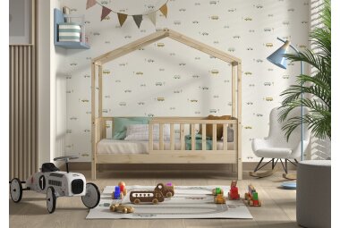 Juniorbett Karie 148x76x151 Kinderbett Massivholz natur