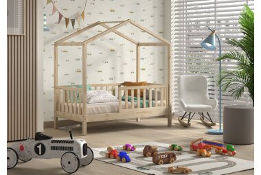 Juniorbett Karie 148x76x151 Kinderbett Massivholz natur