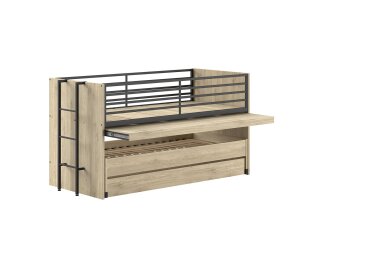 Hochbett Kary 219x98x117 Kinderbett Holzwerkstoff Eiche