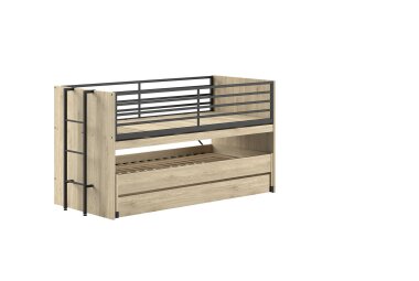 Hochbett Kary 219x98x117 Kinderbett Holzwerkstoff Eiche