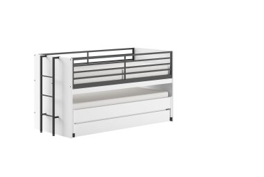 Hochbett Kary 219x98x117 Kinderbett Holzwerkstoff Weiß