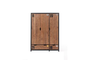 Kleiderschrank Kameko 148x55x200 3-türig...