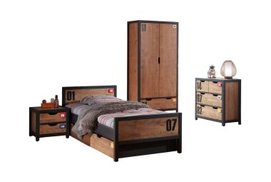 Kinderzimmer Set komplett Kameko 7 Massivholz+MDF...