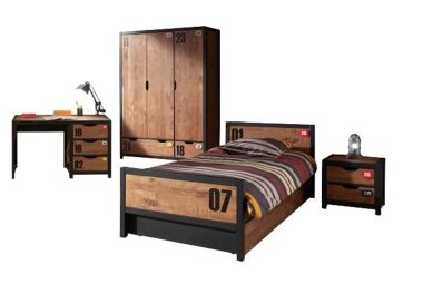 Kinderzimmer Set komplett Kameko 9 Massivholz+MDF...