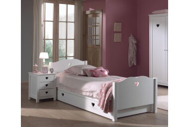 Bettschublade Kamila 199x94x19 Bettschubkasten MDF Weiß