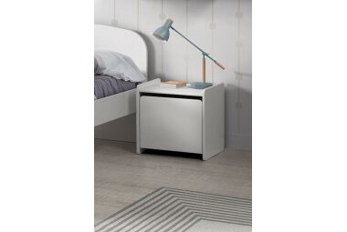Nachtkonsole Karilynn 40x36x41 Nachtkommode MDF Wei&szlig;
