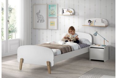 Nachtkonsole Karilynn 40x36x41 Nachtkommode MDF Weiß