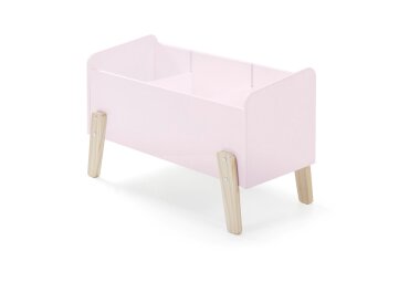 Spielkiste Karilynn 80x39x48 Spielkasten MDF+Massivholz rosa