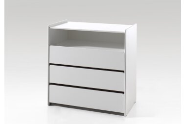 Kommode Karilynn 90x47x92 Schubladenkommode MDF Wei&szlig;