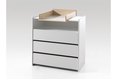 Wickelaufsatz Karilynn 72x53x14 Wickelablage Massivholz Natur
