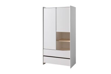 Kleiderschrank Karilynn 90x55x180 Schrank MDF+Massivholz...