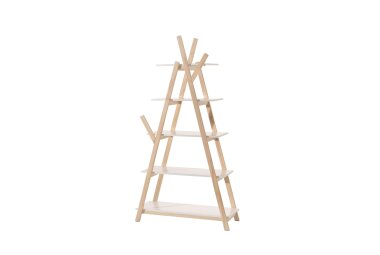 Regal Karilynn 90x34x169 Standregal MDF+Massivholz...