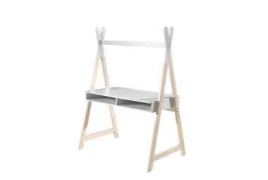 Kinderschreibtisch Karilynn 116x75x160 MDF+Massivholz...