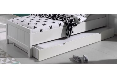 Bettschublade Karalynn 199x94x19 Bettschubkasten MDF Weiß