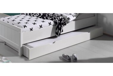 Bettschublade Karalynn 199x94x19 Bettschubkasten MDF Weiß