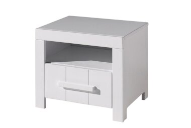 Nachtkonsole Karalynn 50x39x42 Nachtkommode MDF Wei&szlig;