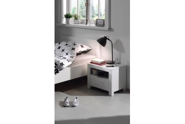 Nachtkonsole Karalynn 50x39x42 Nachtkommode MDF Weiß