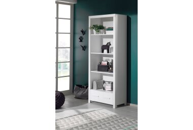Regal Karalynn 87x39x206 Standregal MDF Weiß