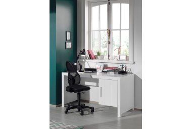 Schreibtisch Karalynn 137x72x76 Computertisch MDF Weiß