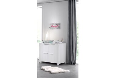 Kommode Karalynn 100x57x87 T&uuml;rkommode MDF Wei&szlig;