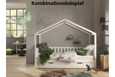 Bettschublade Kapua 199x94x19 Massivholz+Holzwerkstoff Weiß