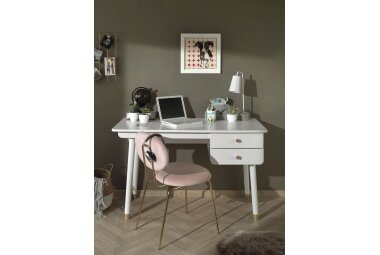 Schreibtisch Kamillah 125x75x60 Computertisch MDF Satin...