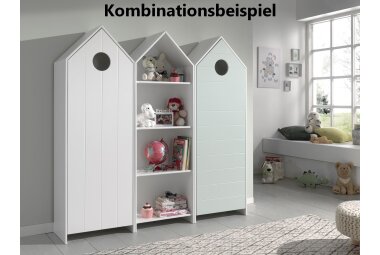 Regalschrank Kania 58x37x171 MDF+Holzwerkstoff Weiß