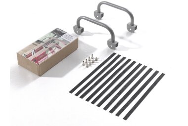 Sicherheitspaket Karolina 2x9x24 Fallschutz Metall Grau