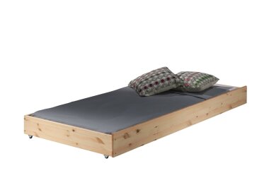 Bettschublade Karolina 196x94x19 rollbar Massivholz natur