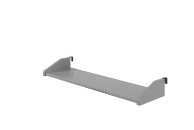 Regal Kathryne 79x21x9 Wandboard Massivholz grau