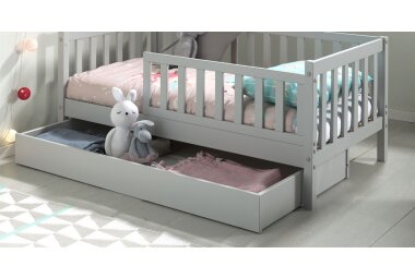 Bettschublade Karie 139x74x14 Bettschubkasten MDF Grau