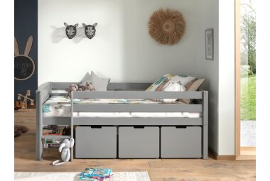 Bettschublade Karolina 50x60x40 Bettschubkasten MDF Grau