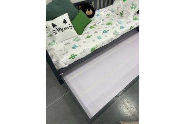 Bettschublade Kapua 199x94x19 Bettschubkasten Massivholz Anthrazit