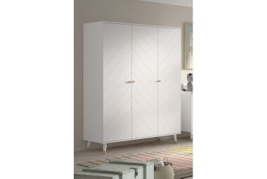 Kleiderschrank Kamillah 150x59x200 Schrank mit 3...