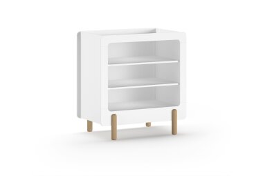 Wickelkommode Karylin 88x54x95 Wickelregal MDF Wei&szlig;