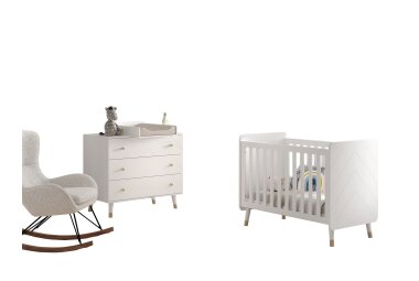 Babyzimmer Set Kamillah 3 Kinderzimmer Komplettset MDF...