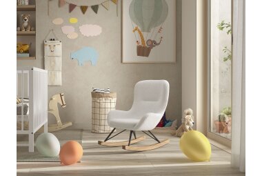 Kinder Schaukelstuhl Katlina 55x65x69 Boucl&eacute;...