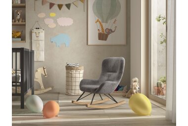 Kinder Schaukelstuhl Katlina 55x65x69 Boucl&eacute;...