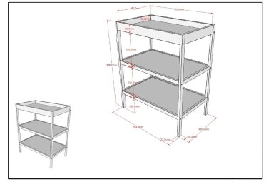 Wickelregal Kara-lynn 79x50x95 Massivholz Buche Natur