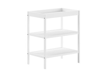 Wickelregal Kara-lynn 79x50x95 Massivholz Buche Wei&szlig;