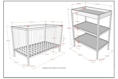 Babyzimmer Set Kara-lynn 1 Babyzimmer komplett Massivholz Buche Natur