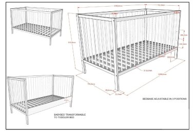 Babyzimmer Set Kara-lynn 5 Babyzimmer komplett Buche massiv Anthrazit