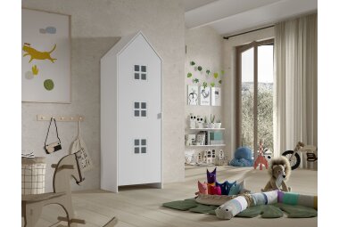 Regalschrank Kania 58x37x171 Standregal MDF Wei&szlig;