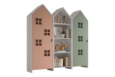 Regalschrank Set Kania 173x37x171 Standregal MDF...