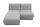Gartenlounge Set 2 Boudicca 146x80x152 mit Outdoorbezug in silber