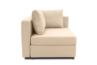Gartenlounge Ecke Links Bozhana 110x67x96 mit Outdoorbezug in beige