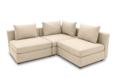 Gartenlounge Set 2 Bozhana mit Outdoorbezug in beige