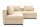 Gartenlounge Set 2 Bozhana mit Outdoorbezug in beige