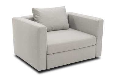 Gartenlounge Relaxsessel Bozhana mit Outdoorbezug in silber